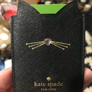 Kate Spade cat sticker pocket